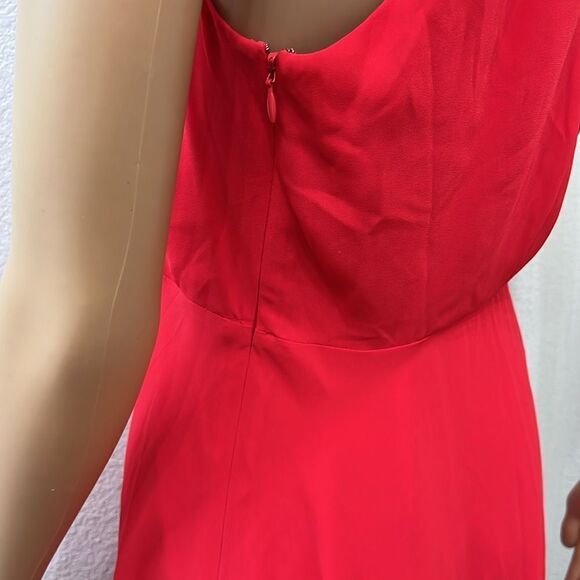 Express Dress Sz 4 Red Halter Fit & Flair Sleeveless Mini Summer Cocktail Party - Picture 8 of 15